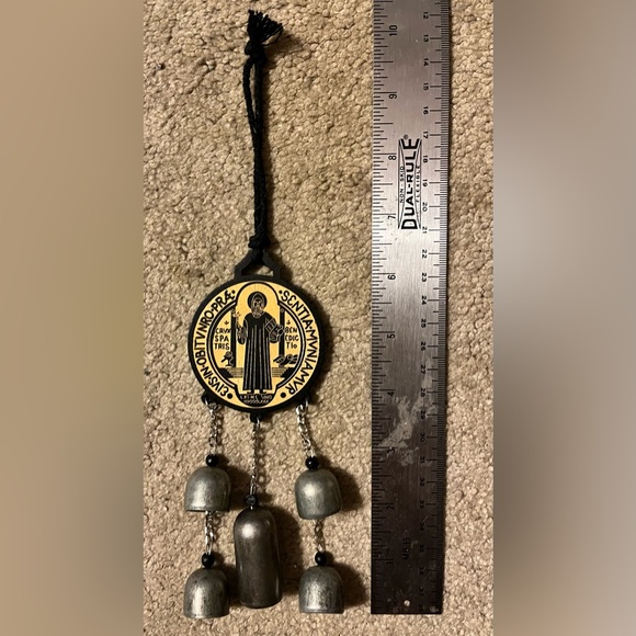 St Benedict Home Protection Door Hanger with Bells - Picture 2 of 5